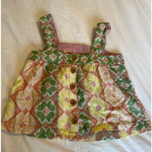 Anthropologie Marta Swing Blouse Tank XS Boho Print Summer Top XSmall